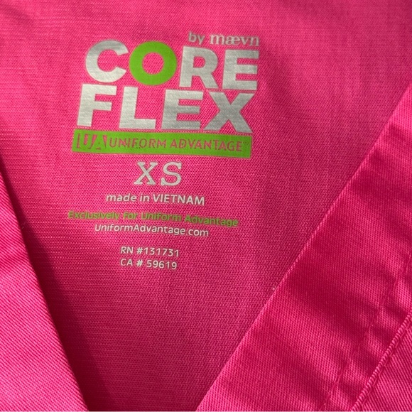 CORE FLEX MAEVN UNIFORM ADVANTAGE PINK WOMEN'S SCRUBS SET (TOP/PANTS) X-Small - Picture 4 of 13